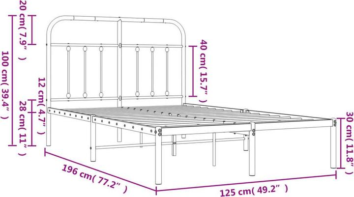 Image du produit vidaXL Bettgestell (120 x 190 cm)