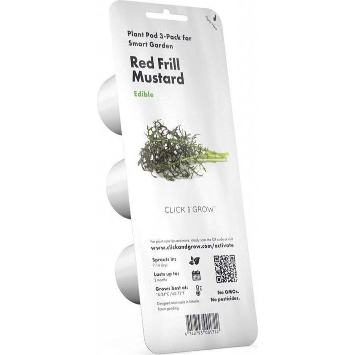 Click and Grow, Samen, Saatgut Roter Rüschen-Senf, 3er-Pack (Kräutersamen)