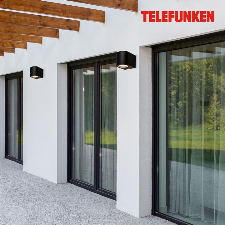 Image du produit Telefunken Applique murale d'extérieur, noir, IP44, GU10 (GU10, IP44)