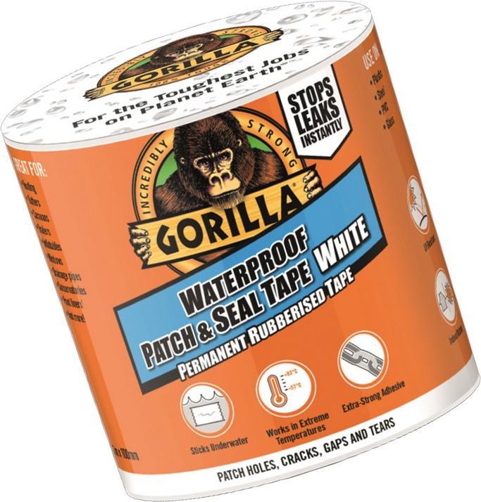 Produktbild Gorilla Wasserdichtes Patch & Seal Band Weiss 100mm x 3m