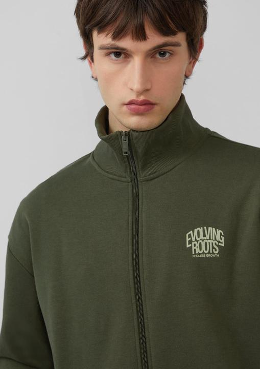 Produktbild s.Oliver Sweatshirt Jacke Sweatshirt-Jacke mit Stehkragen und Frontprint (M)