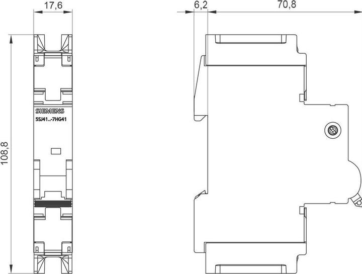 Actual product image Siemens Circuit breaker 5SJ4106-7HG41 1 pc.