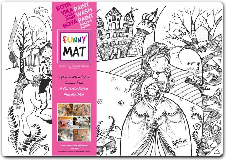 Produktbild Funny Mat Set wiederverwendbare Malvorlagen Prinzessinnen und Ballerinas, 2-er set.