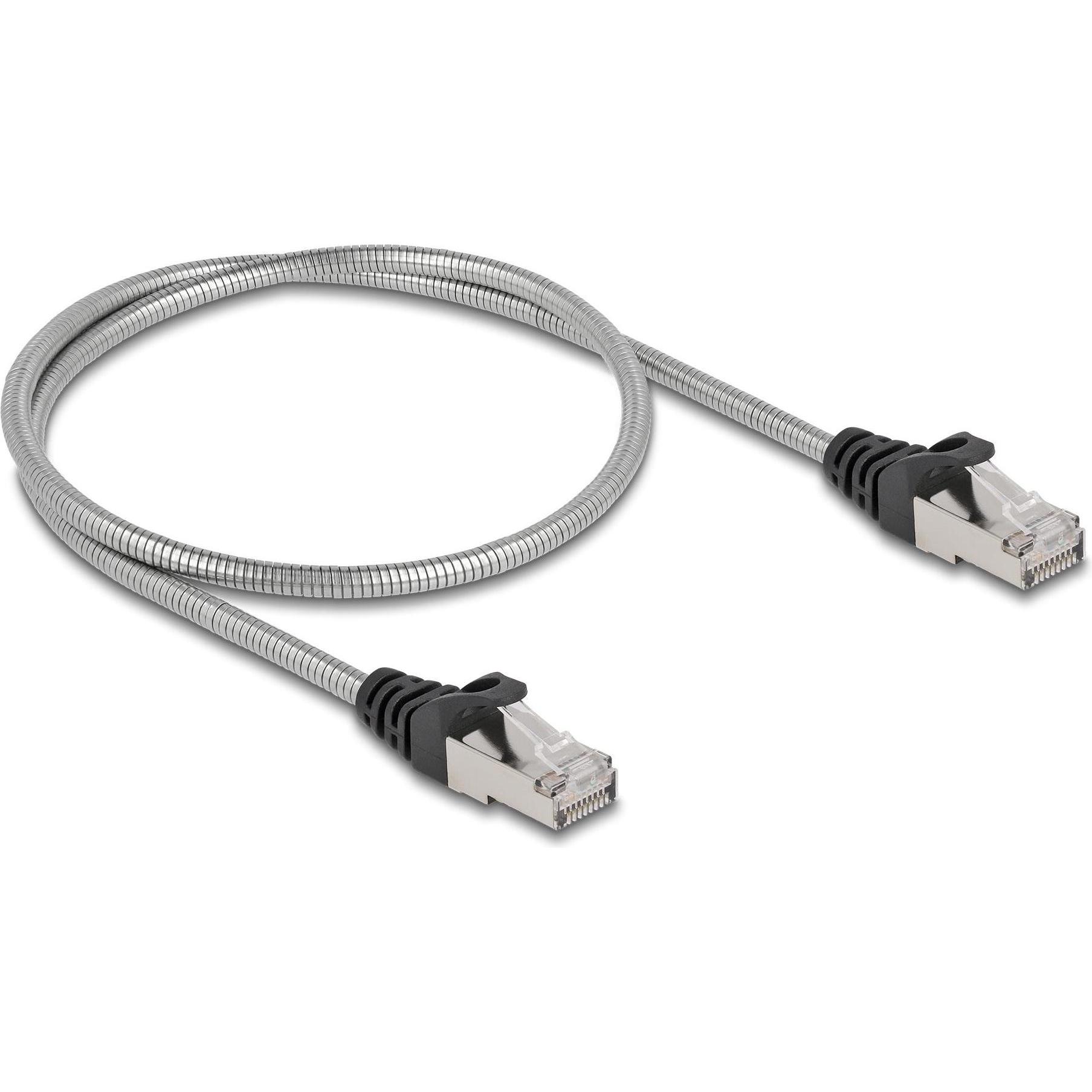 Thumbnail - Delock RJ45 Kabel Cat.6A U/FTP mit Metallmantel 0,5 m (U/FTP, CAT6a, 0.50 m), Netzwerkkabel