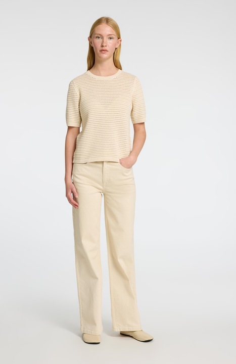 Image du produit Selected Femme Slfvinna Ss Structure Knit O-Neck Noos (XS)