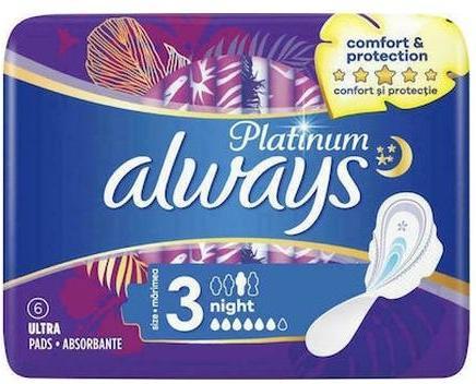 Produktbild Always Platinum Ultra Night Size 3 - 6 Stück (6 x)