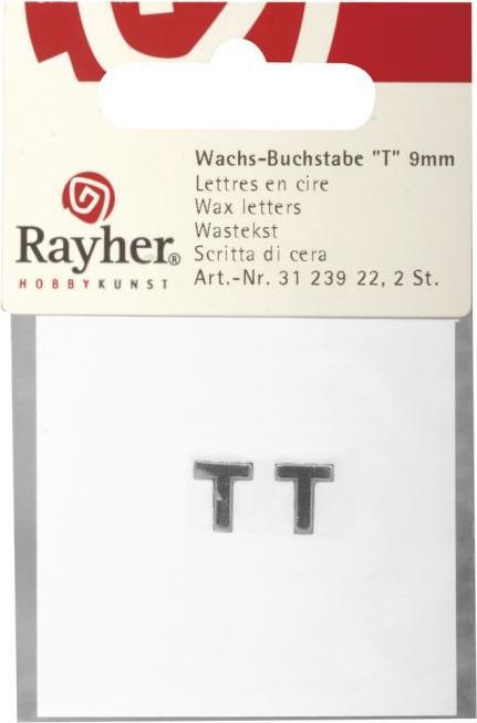 Immagine prodotto Rayher Lettere in cera -T-, argento, 2 pezzi