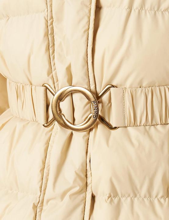 Actual product image Pinko Hypothetical Quilted Linen Down Jacket (XS)