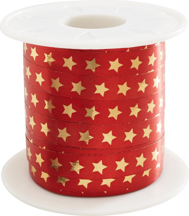 Pattberg Geschenkband Christmas Star 1 cm x 100 m, Rot (Geschenkband, 1 x)