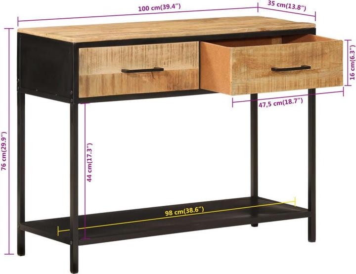 Produktbild vidaXL Konsolentisch (35 x 35 x 76 cm)