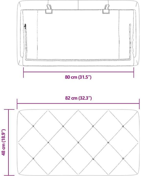 Image du produit vidaXL Kopfteil-Kissen (82 x 6 x 48 cm)