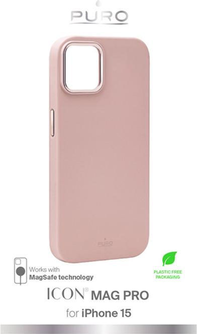 Image du produit Puro ICON MAG PRO iPhone 15 6.1" MagSafe różowy/rose PUIPC1561ICONMPROSE (Apple iPhone 15)