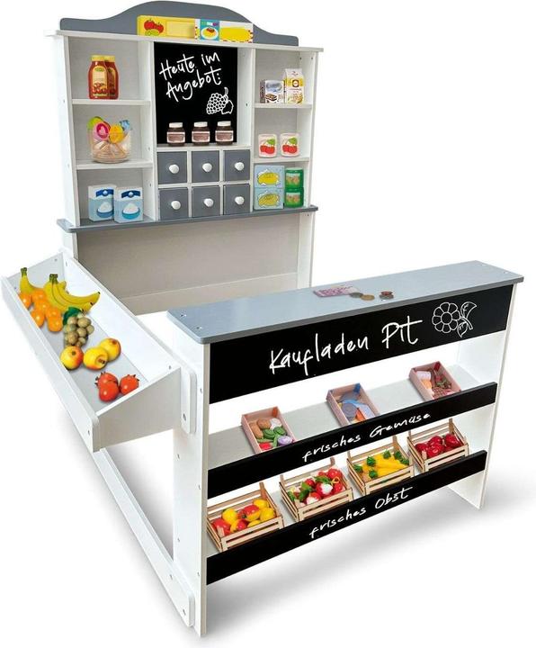 Image du produit Coemo Kaufladen Pit aus Holz mit Preisschildern