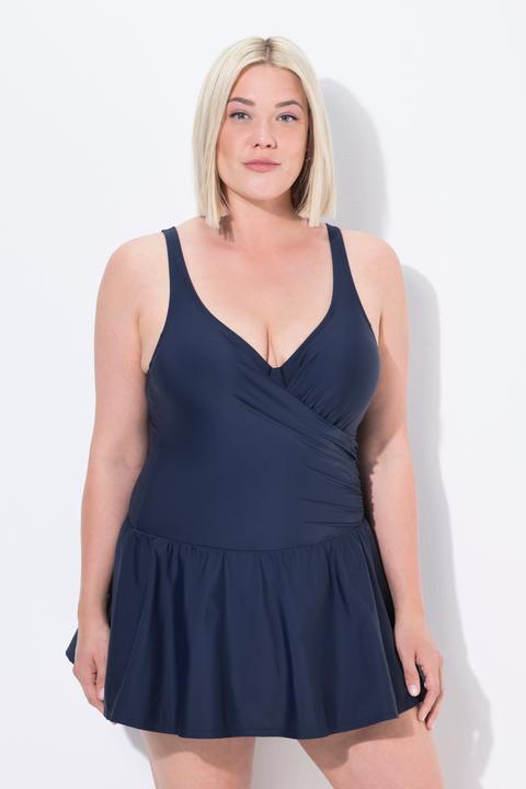 Image du produit Ulla Popken Robe de bain à bonnets souples et armatures, fronces, matière recyclée (48)