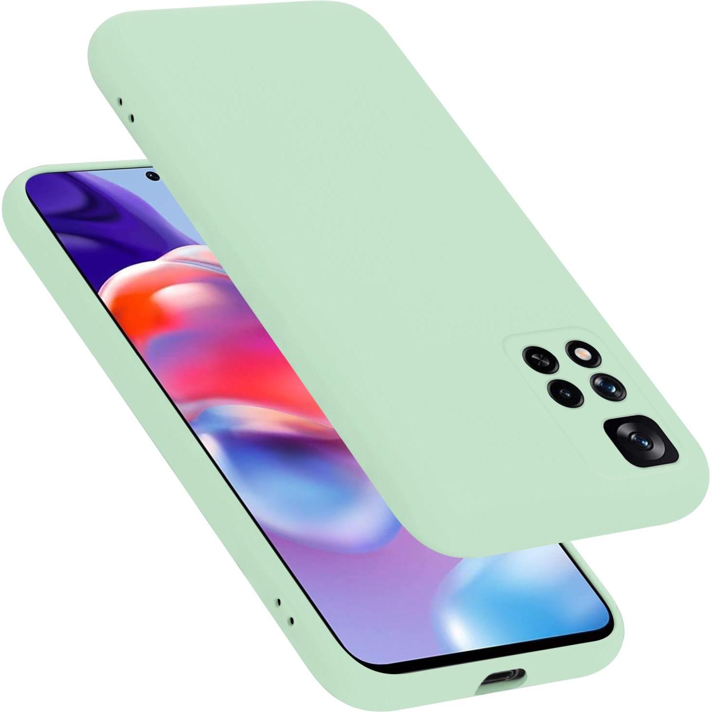 Cadorabo TPU Liquid Silicone Case Hülle für Xiaomi RedMi NOTE 11 PRO+ (Xiaomi Redmi Note 11 Pro+), Smartphone Hülle, Grü...