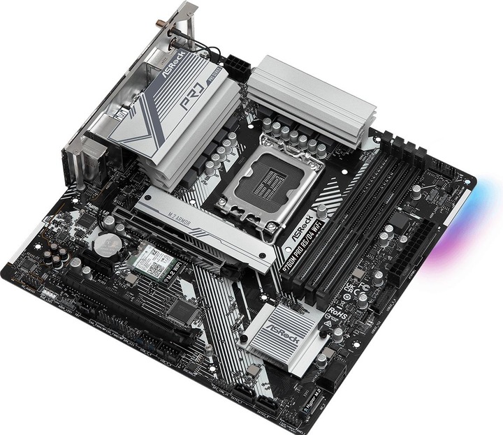 Actual product image AsRock B760M Pro RS/D4 WiFi (LGA 1700, Intel ICH7, mATX)