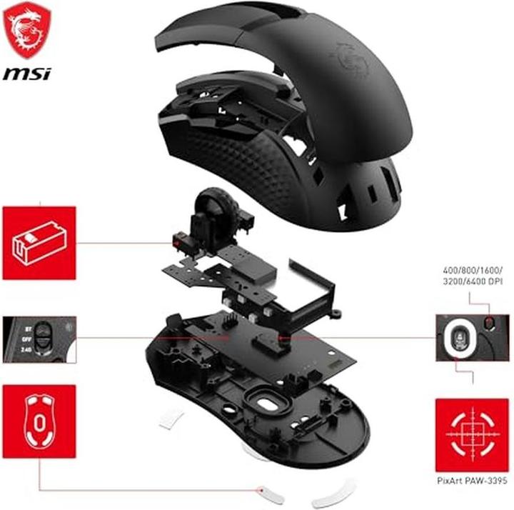 Actual product image MSI Clutch GM51 (Cable, Wireless)