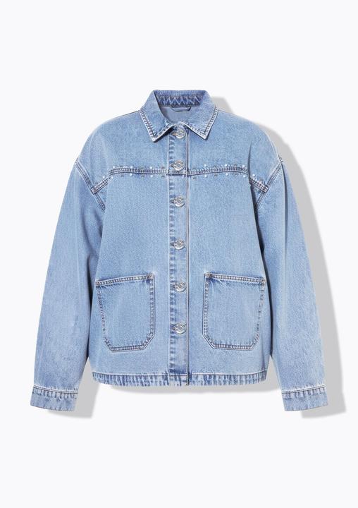 Actual product image Studio Untold Denim jacket, oversized, decorative beads, rhinestones (58)