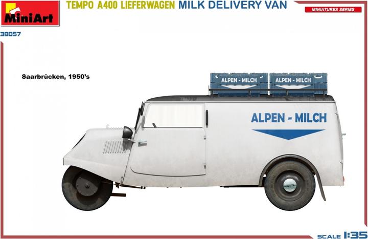 Produktbild 1:35 Tempo A400 Lieferwagen Milch