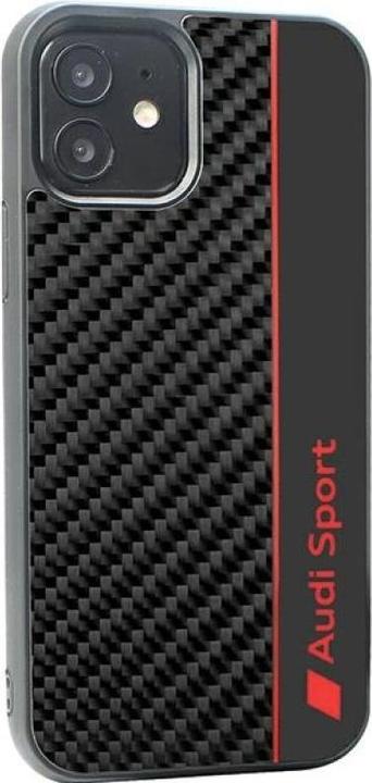 Actual product image Audi Carbon Fibre Stripe iPhone 11 / Xr 6.1" czarny/black hardcase AUS-TPUPCIP11-R8/D1-BK (Apple iPhone 11, Apple iPhone XR)