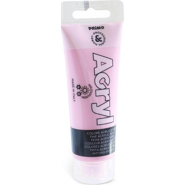 Primo, Künstlerfarbe + Bastelfarbe, Rosa Acryl Tempera (Rosa, 75 ml)