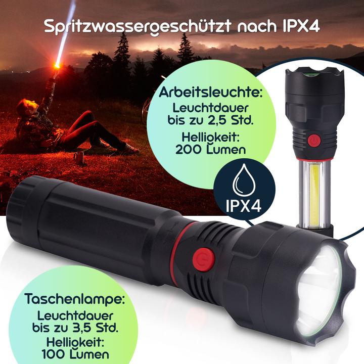 Actual product image Casativo 2in1 LED torch with work light (200 lm)