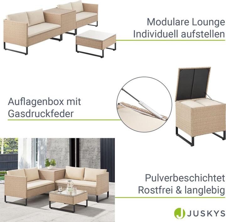 Actual product image Juskys Polyrattan Lounge