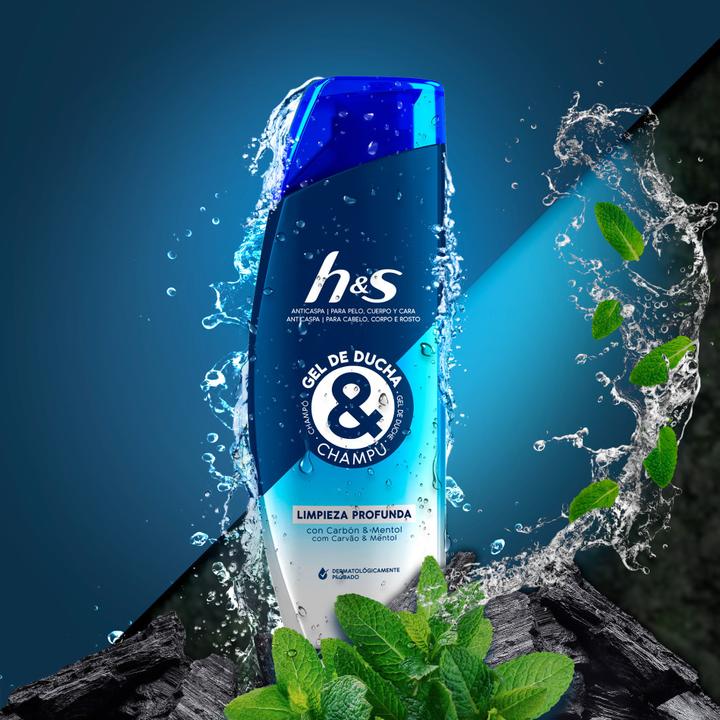 Actual product image Head & Shoulders H&S GEL DUCHA & CHAMPÚ limpieza profunda 300 ml (Liquid shampoo, 300 ml)