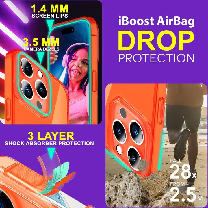 Actual product image Nalia Clear Transparent Neon Silicone Sleeve (Apple iPhone 15 Pro Max)