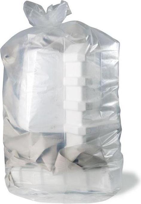 Transpak Waste bag Premium size L Dimensions 800+500x1700mm Thickness 80µ PE transparent Capacity 500l (50 x)