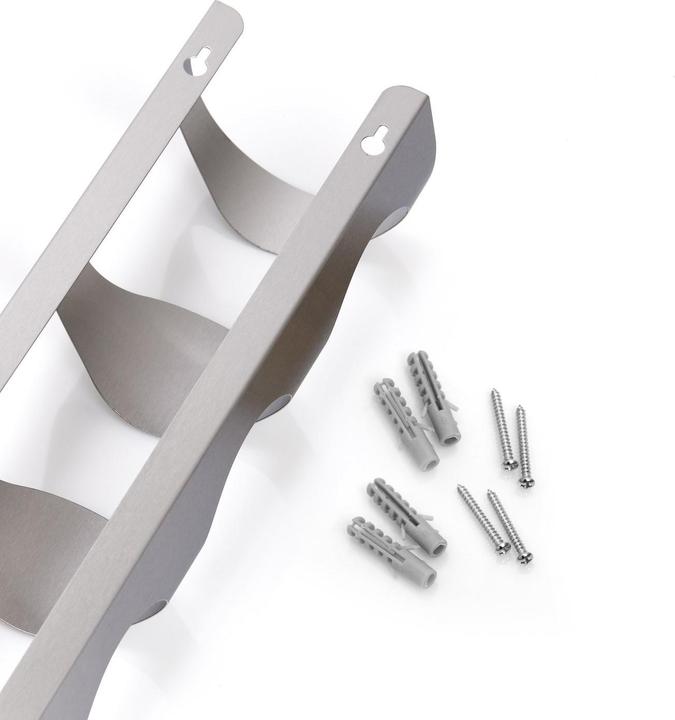 Immagine prodotto Zeller Present Portabottiglie da parete (11,5 x 10 x 45 cm, 4 bombole)