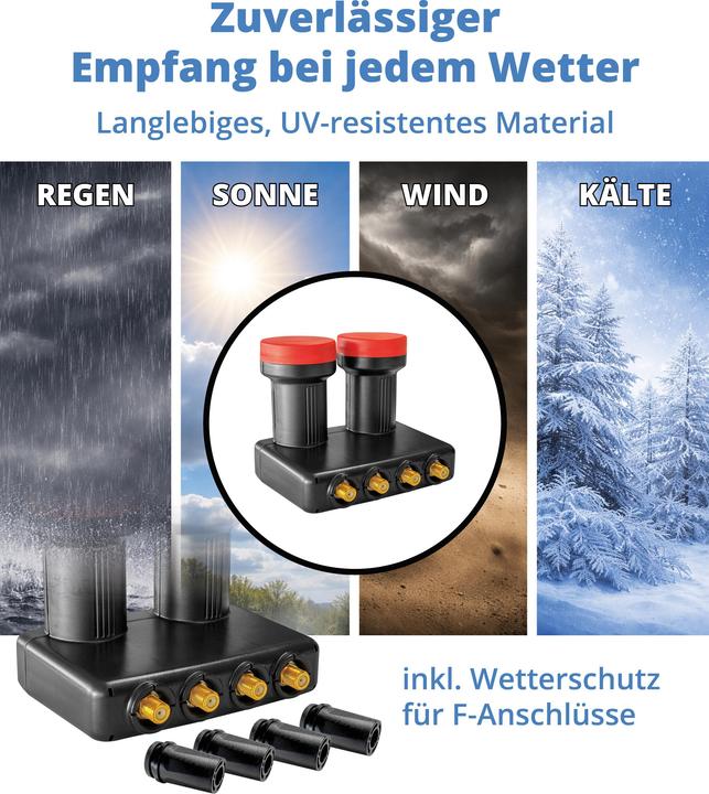 Immagine prodotto Megasat Convertitore d'antenna satellitare Diavolo (Quad LNB, 40mm)