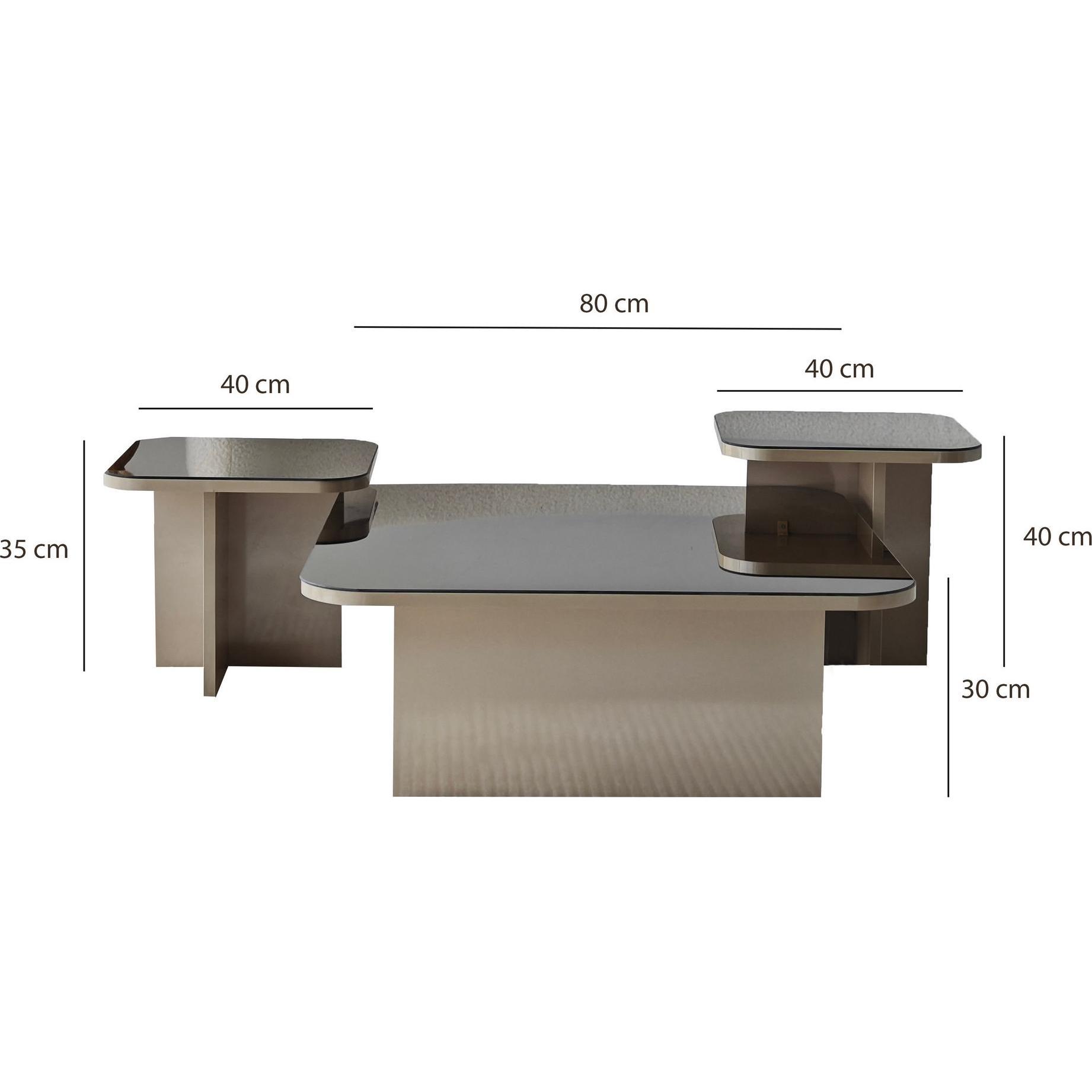 Skye Decor, Couchtisch + Beistelltisch, Jazz (80 x 30 x 80 cm)