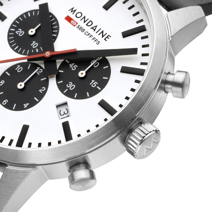 Actual product image Mondaine Neo Vegan (Chronograph, Swiss made, Analogue wristwatch, 41 mm)