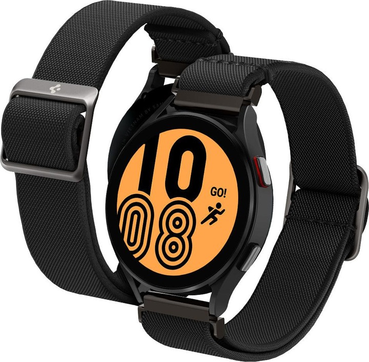 Actual product image Spigen FIT LITE Samsung GALAXY Watch 4 / 5 / 5 PRO (40 / 42 / 44 / 45 / 46MM) BLACK (Nylon, Galaxy watch 4 (40mm))