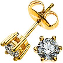 Image du produit Natsumi Schmuck Boucles d'oreilles diamant or jaune 18K/750 0.34 ct H si (750/18 K Or jaune)