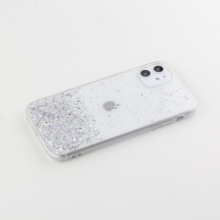 Image du produit PhoneLook Coque Gel paillettes argentées avec anneau (Apple iPhone 12 Pro Max)