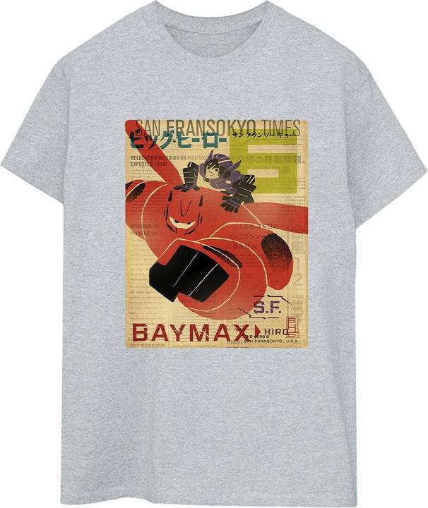 Produktbild Disney Big Hero 6 Baymax Flying Baymax Newspaper TShirt (M)