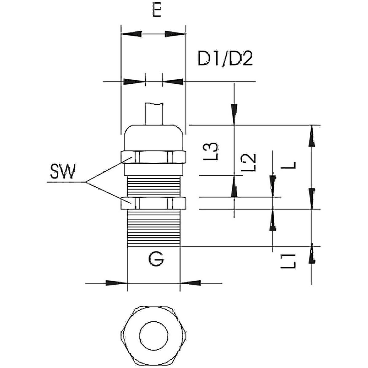 Thumbnail - OBO Bettermann, Kabelverbindung, Vertr Ms-Verschraubung M20 Langgewinde V-TEC VM L