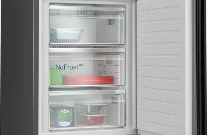 Produktbild Siemens iQ300, free-standing fridge-freezer with freezer at bottom, 203 x 60 cm, BlackSteel, KG39N2XAG (363 l)