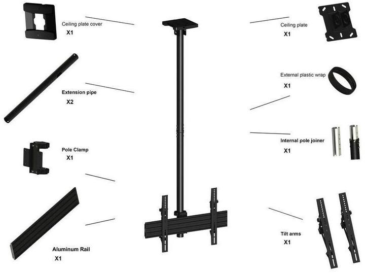 Image du produit Multibrackets M Support de plafond Pro MBC1U (Plafond)
