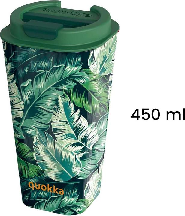 Actual product image Quokka Vaso Cafe Doble Pared - Doppelwandiger Becher 450 ml (Dschungel) (0.45 l)