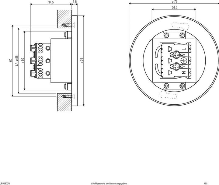 Produktbild EVN-Lichttechnik LED Wandeinbauleuchte (55 lm)