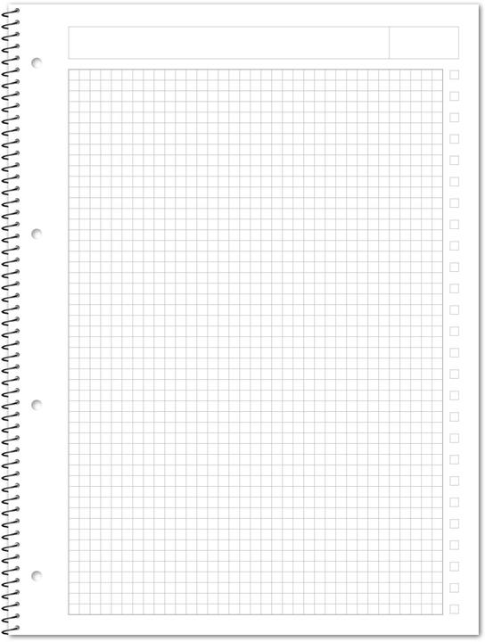 Actual product image Ursus Collegeblock A4 80 Blatt kariert weiss (A4, Checked, Hardcover)
