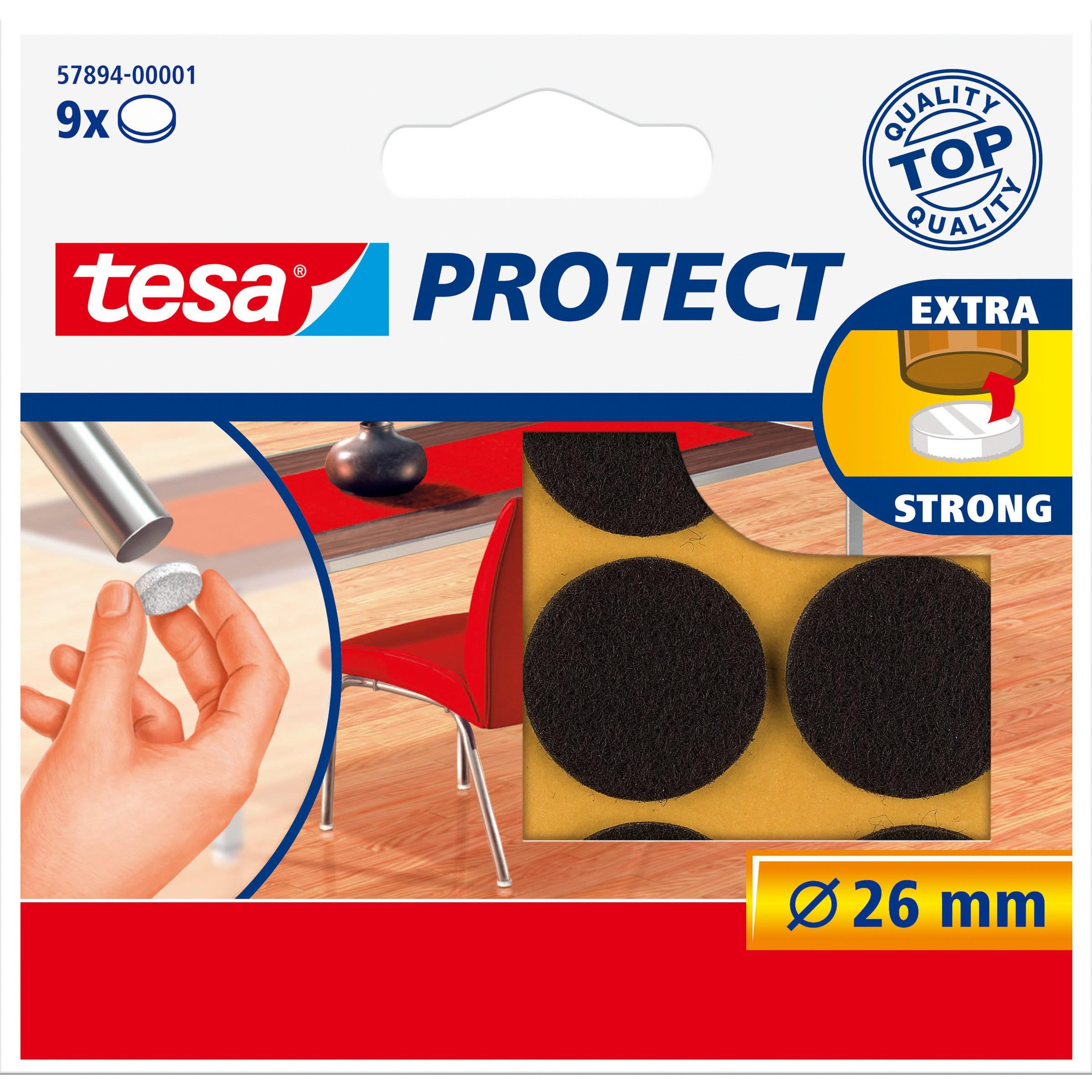 tesa, Möbelgleiter + Schutzpuffer, PROTECT Filzgleiter rund (Filzgleiter, 9 Stück)
