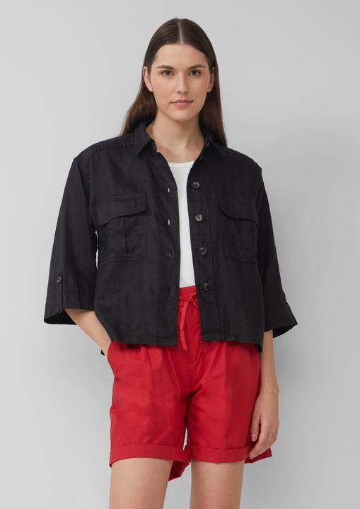 Actual product image S.Oliver Bluse Leinen-Overshirt im Relaxed Fit mit weiten 3/4-Ärmeln (48)