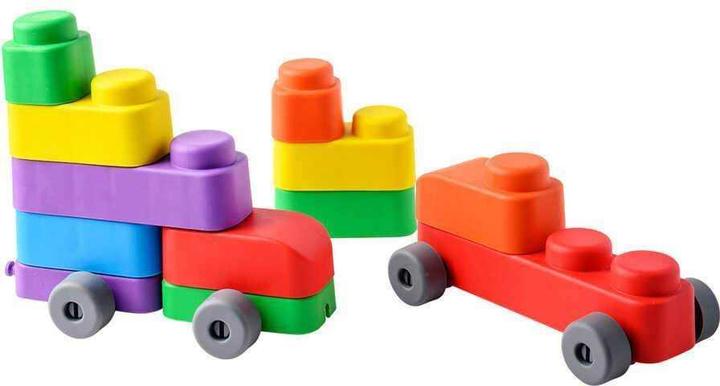 Montessori briques souples et roues - 10 briques et 8 roues ® by Far far land