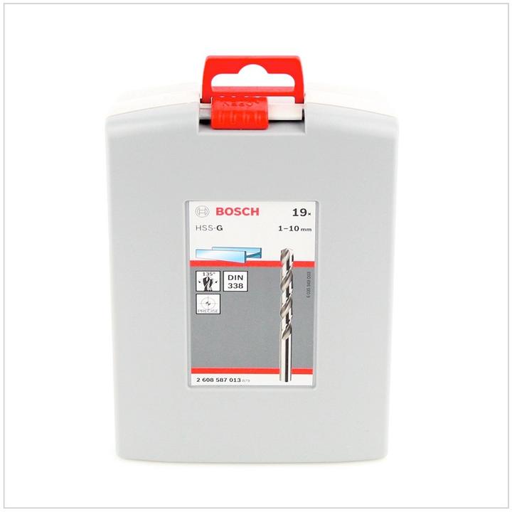 Produktbild Bosch Professional Zubehör PRO Metal HSS-G Spiralbohrer-Set, 19-tlg. (1 mm, 1.5 mm, 2 mm, 2.5 mm, 3 mm, 3.5 mm, 10 mm, 7 mm, 7.5 mm, 8 mm, 8.5 mm, 9 mm, 9.5 mm, 4 mm, 4.5 mm, 5 mm, 5.5 mm, 6 mm, 6.5 mm)