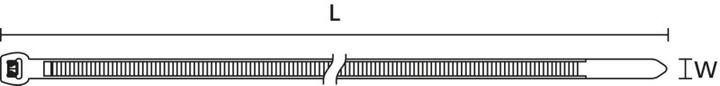 Actual product image HellermannTyton Cable tie PEEK PT2A gray 145X3,4mm (Plastic cable ties, 145 mm, 1 pcs.)