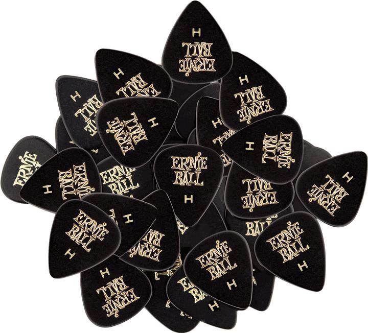 Image du produit Ernie Ball Médiators, Celluloid, Heavy, Black, 144 pièces (144 x)